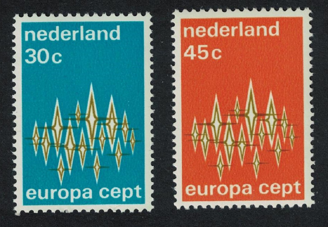 Netherlands Stars Europa 2v 1972 MNH SG#1148-1149