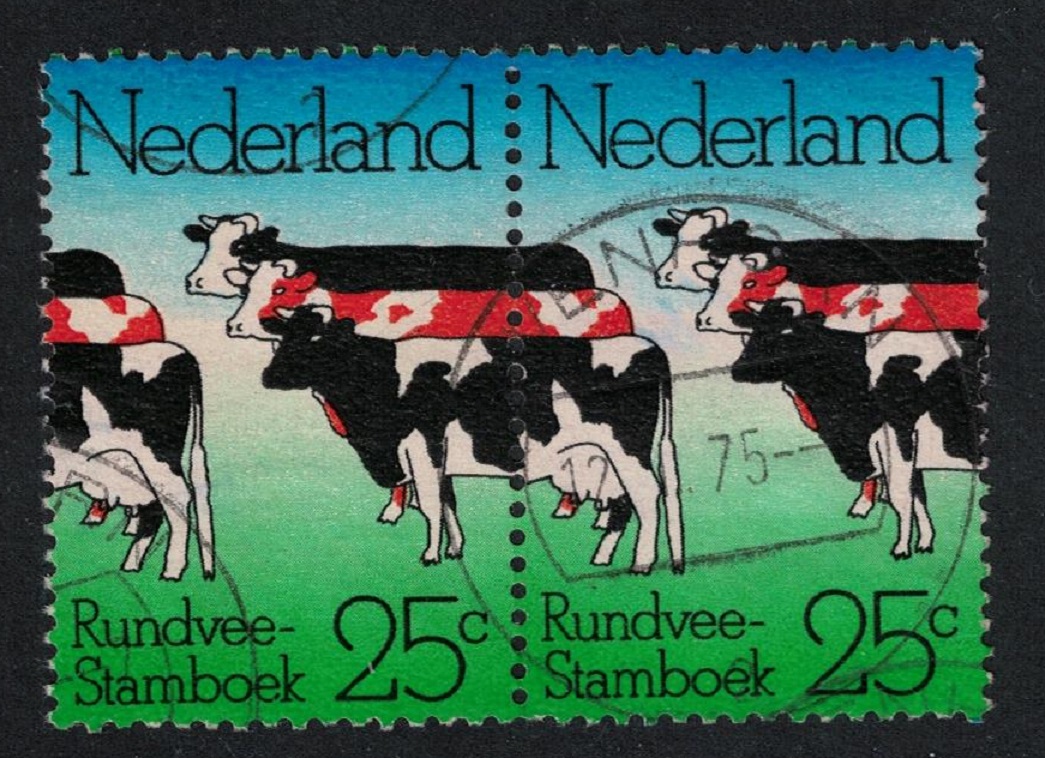 Netherlands Cattle FULL Pair 1974 Canc SG#1193