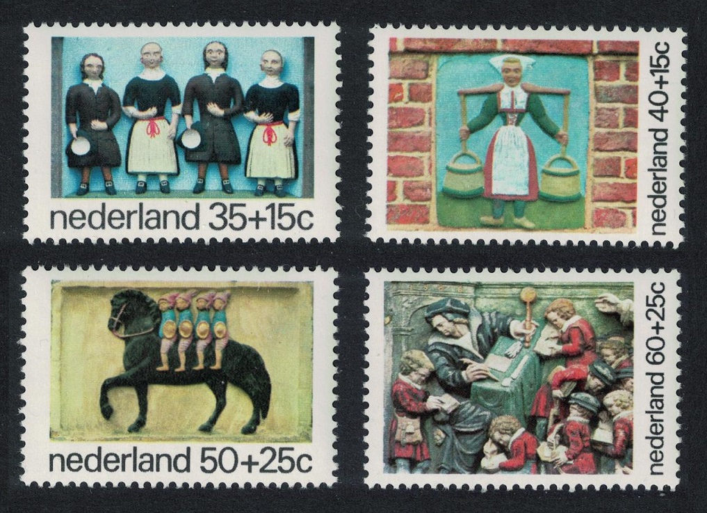 Netherlands Historic Ornamental Stones 4v 1975 MNH SG#1220-1223