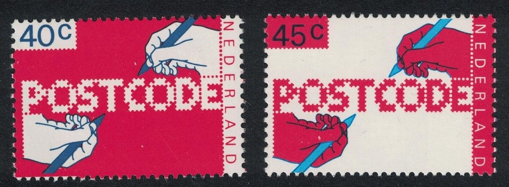 Netherlands Introduction of Postcodes 2v 1978 MNH SG#1287-1288 MI#1113-1114 Sc#574-575