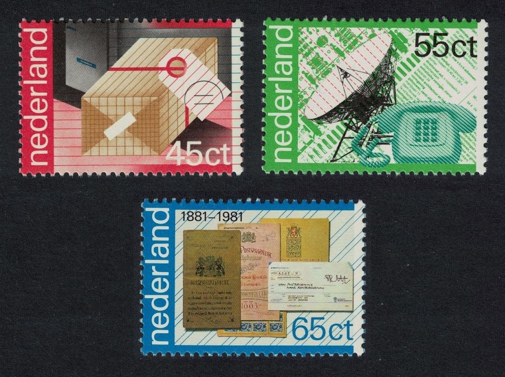 Netherlands PTT Centenaries 3v 1981 MNH SG#1357-1359 MI#1180-1182 Sc#609-611