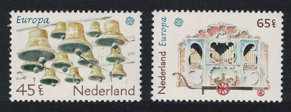 Netherlands Carillon Bells Barrel Organ Europa 2v 1981 MNH SG#1362-1363