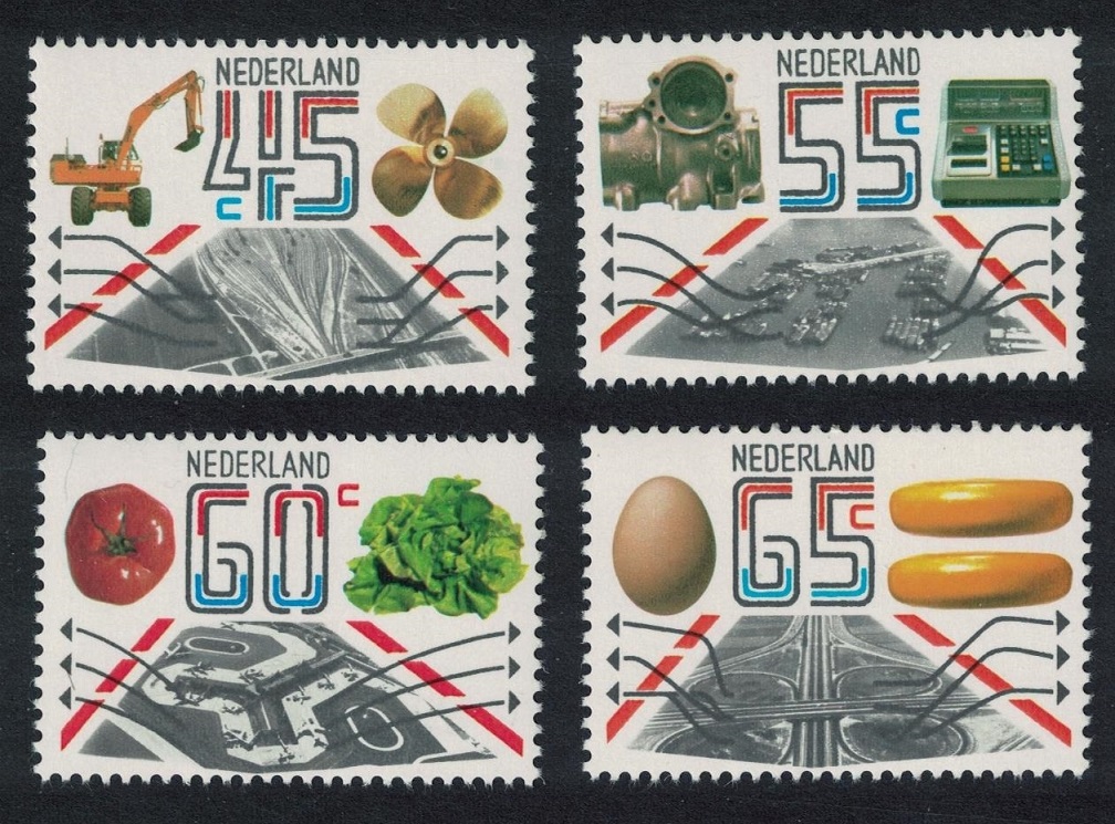 Netherlands Industrial and Agricultural Exports 4v 1981 MNH SG#1365-1368 MI#1189-1192 Sc#616-619