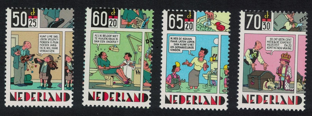 Netherlands Strip Cartoons 4v 1984 MNH SG#1449-1452 MI#1259-1262 Sc#B607-610