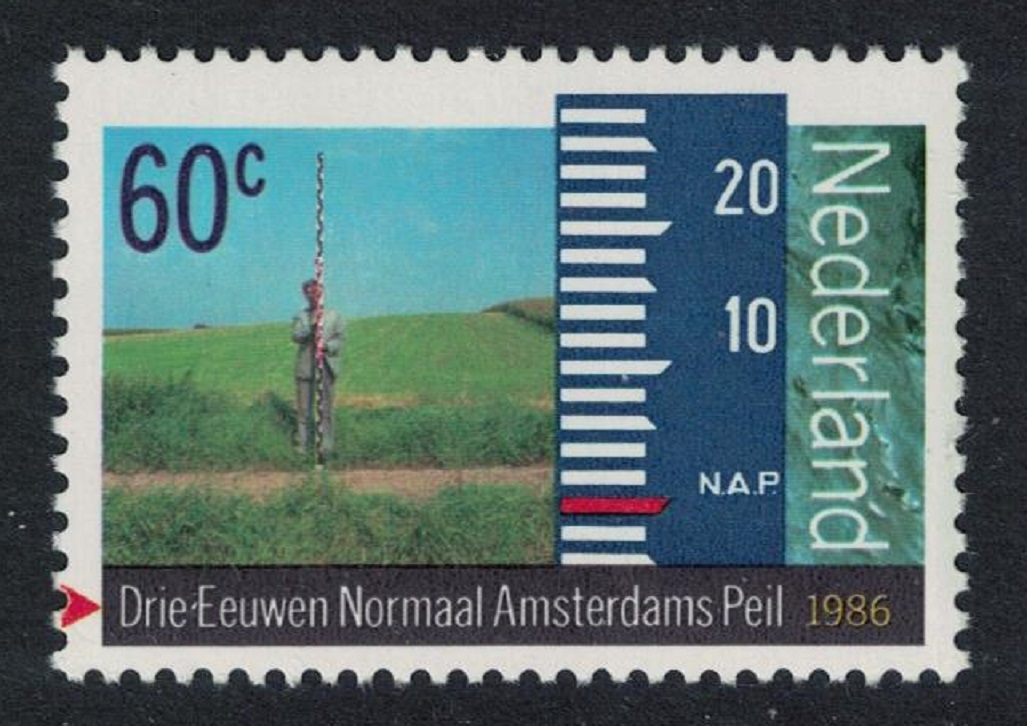 Netherlands Height Gauging Marks at Amsterdam 1986 MNH SG#1478