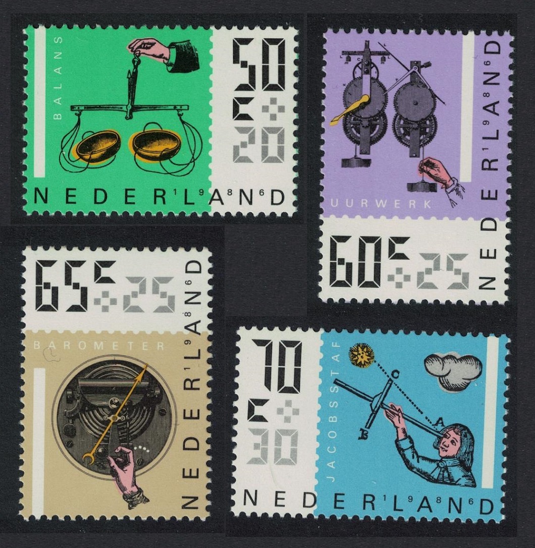 Netherlands Antique Measuring Instruments 4v 1986 MNH SG#1480a-1483