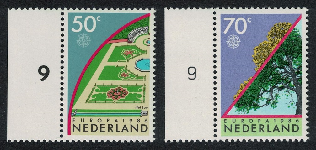 Netherlands Nature conservation Europa 2v Margins 1986 MNH SG#1484-1485 MI#1292-1293 Sc#679-680