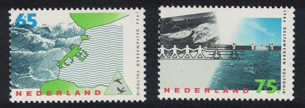 Netherlands Delta Project Completion 2v 1986 MNH SG#1492-1493