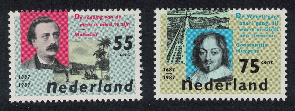 Netherlands Writers 2v 1987 MNH SG#1501-1502 MI#1313-1314 Sc#713-714