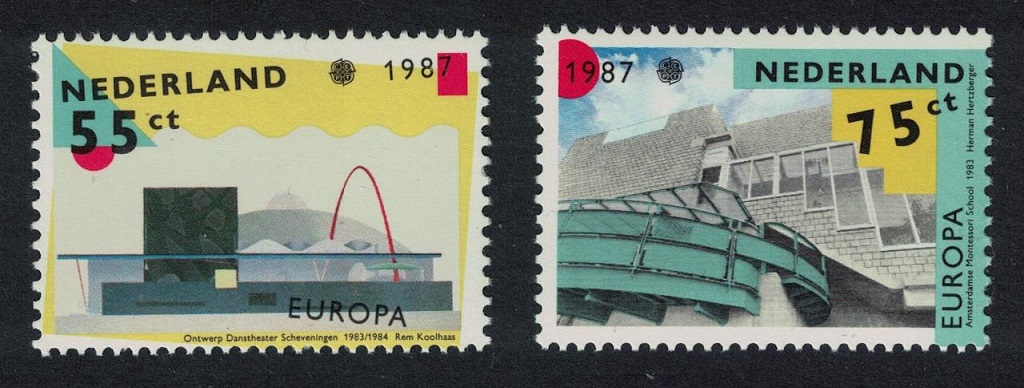 Netherlands Europa Architecture 2v 1987 MNH SG#1506-1507 MI#1506-1507 Sc#715-716