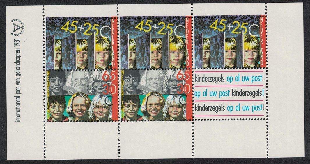 Netherlands Integration of Disabled Children MS 1981 MNH SG#MS1373