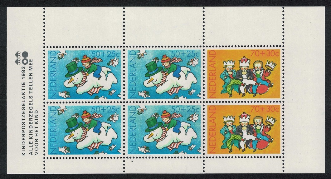 Netherlands Child Welfare Child and Christmas MS 1983 MNH SG#MS1433