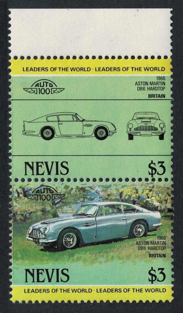 Nevis Aston Martin &#39;DB6 Hardtop&#39; Automobile Car 1984 MNH SG#179-180