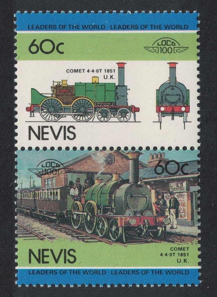 Nevis Locomotive &#39;Comet&#39; 1851 1985 MNH SG#279-280