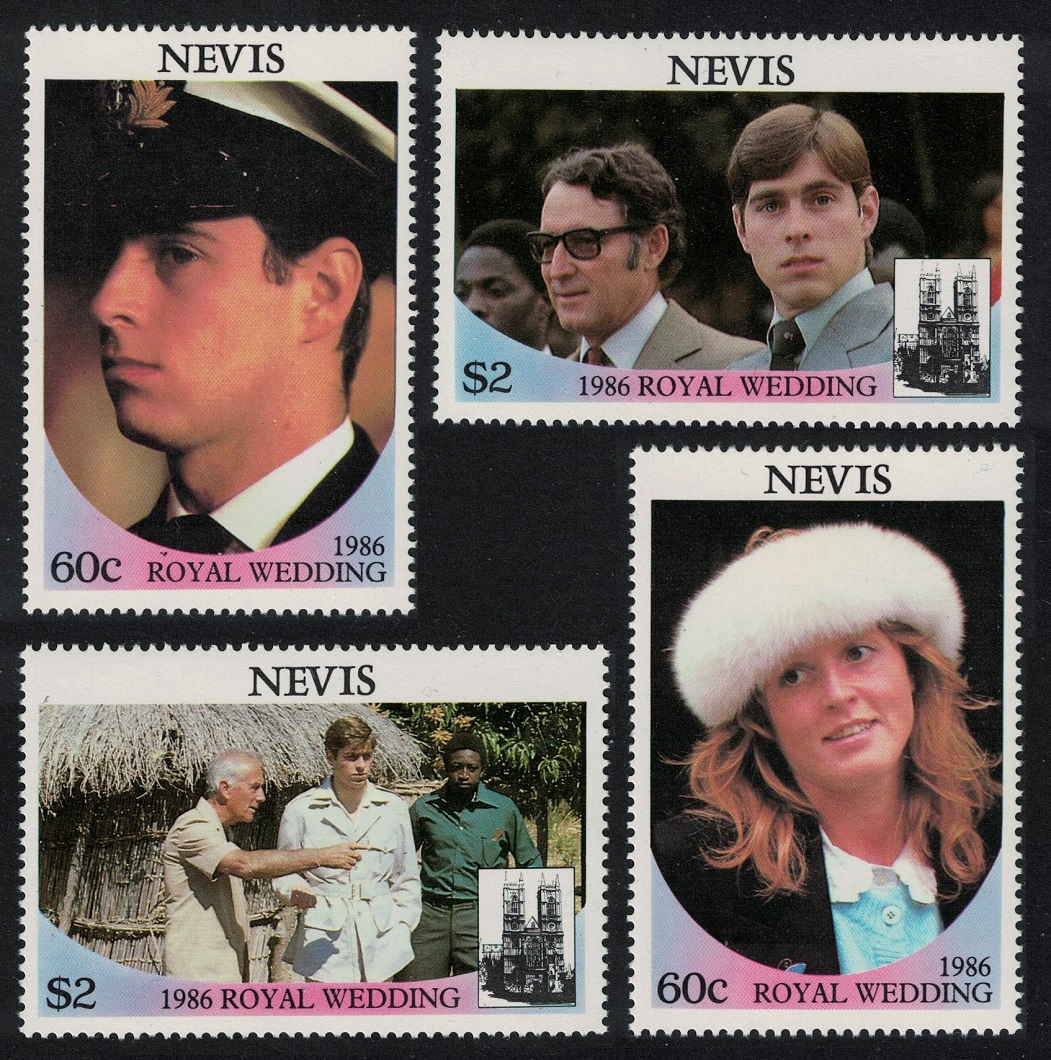 Nevis Royal Wedding Prince Andrew 4v 1986 MNH SG#406-409 Sc#498-499