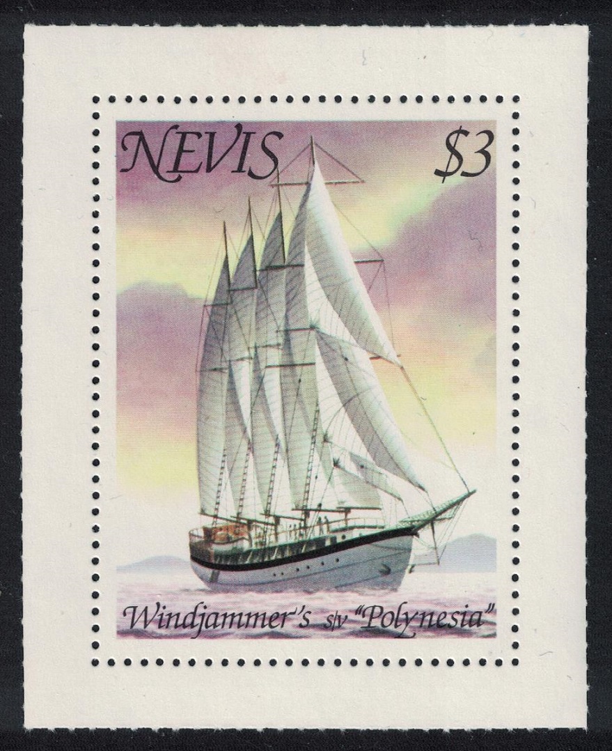 Nevis &#39;Polynesia&#39; Cruise Schooner 1980 MNH SG#54 MI#42C