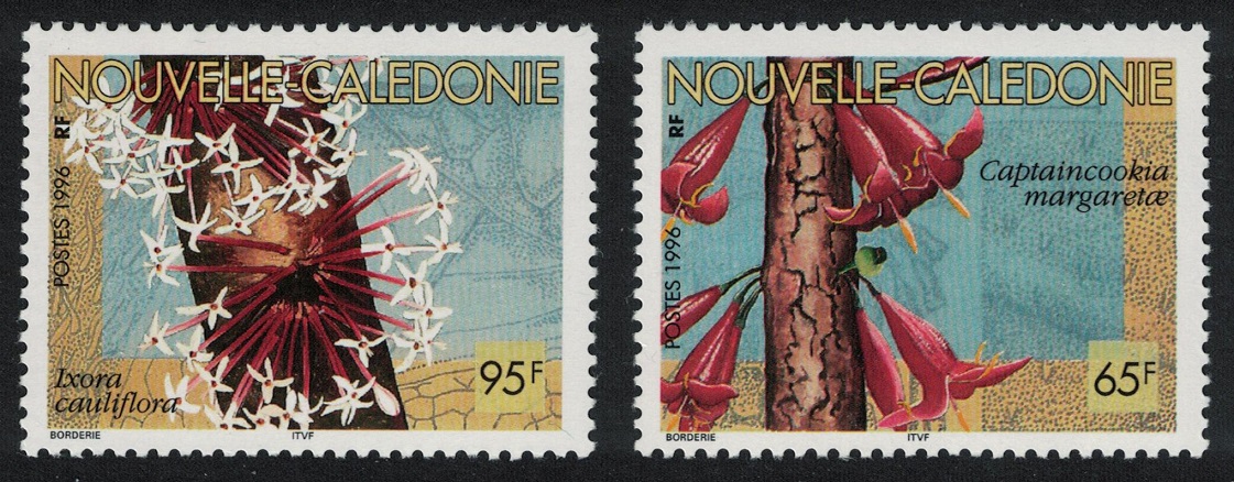 New Caledonia &#39;Captaincookia margaretae&#39; Flowers 2v 1996 MNH SG#1057-1058