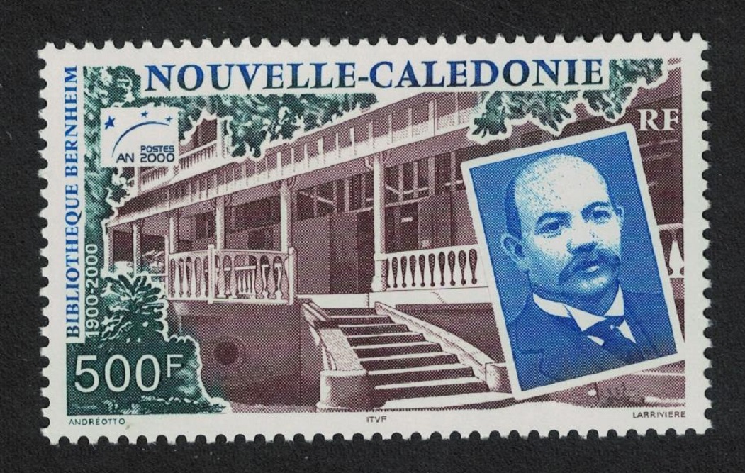 New Caledonia Library Building and Lucien Bernheim 500f 2000 MNH SG#1212 MI#1217