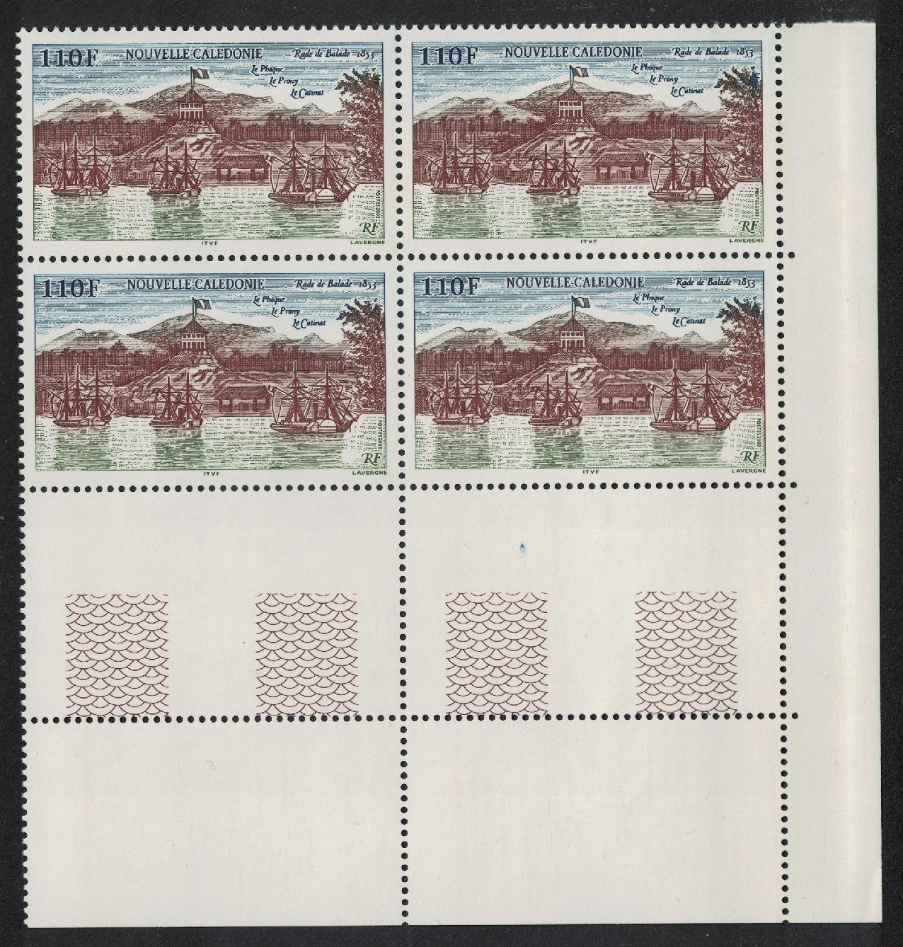 New Caledonia Ships Rade de Balade Corner Block of 4 2003 MNH SG#1306 MI#1309