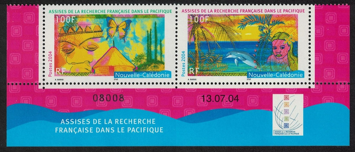 New Caledonia Dolphin Butterfly 2v Bottom pair 2004 MNH SG#1335-1336 MI#1348-1349