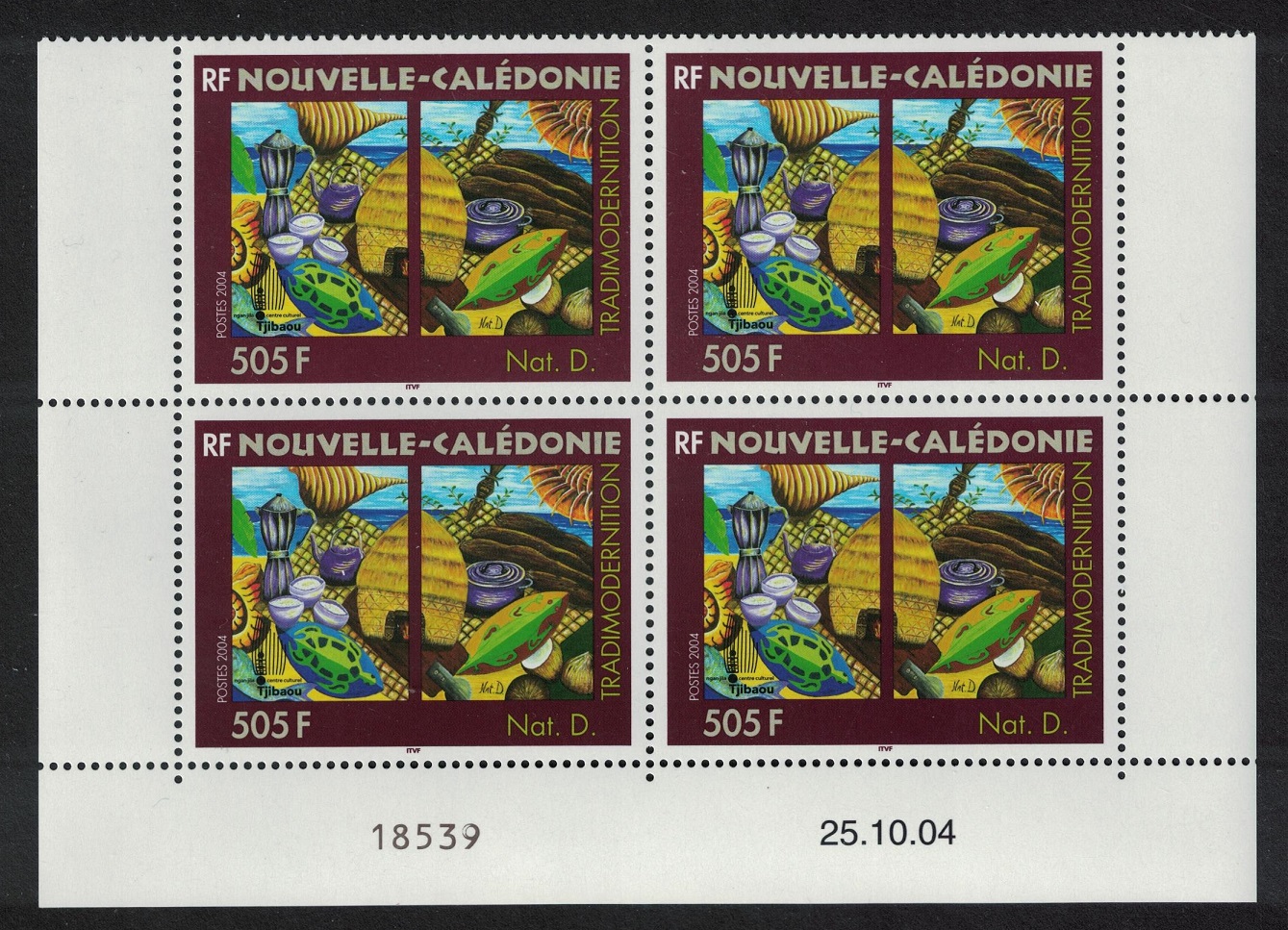 New Caledonia &#39;Tradimodernition&#39; by Nat D. Pacific Painters 505f Block 2004 MNH SG#1338 MI#1349