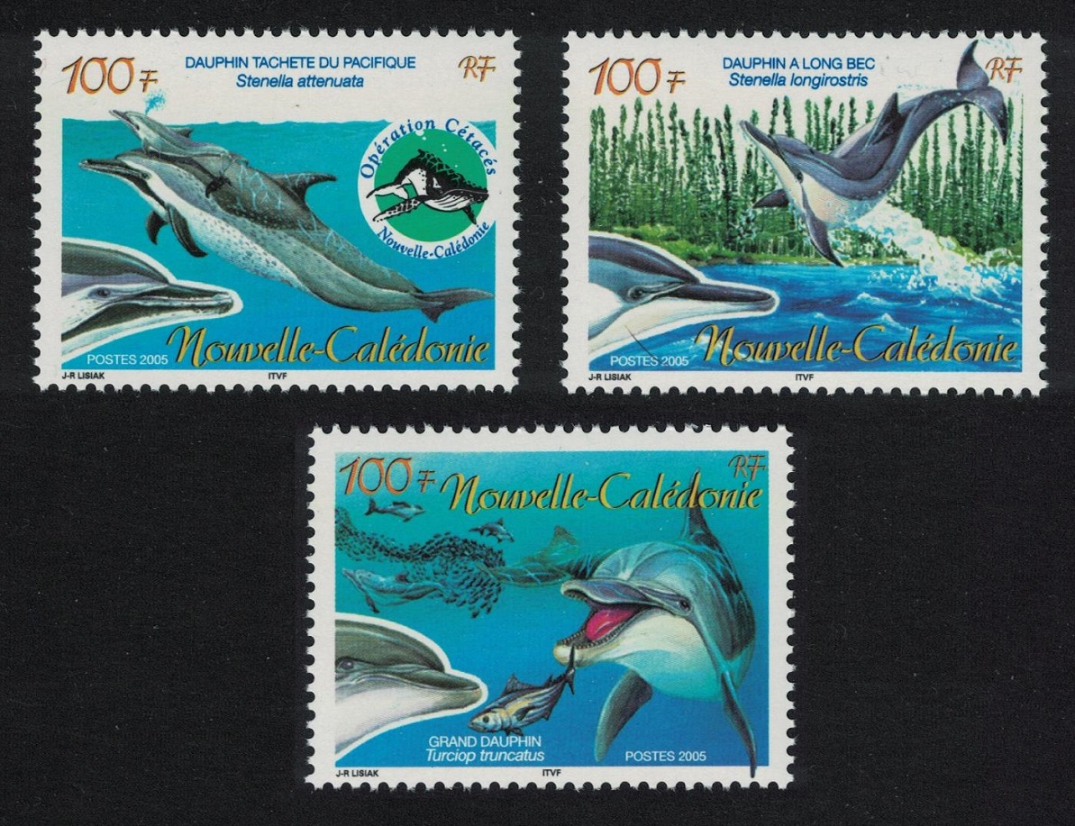 New Caledonia Dolphins 3v 2005 MNH SG#1345-1347