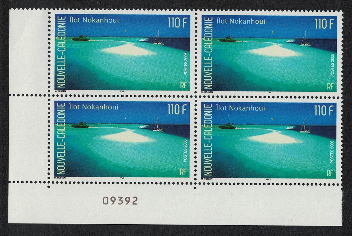 New Caledonia Nokanhoui Island Tourism Corner Block of 4 Number 2006 MNH SG#1370 MI#1383