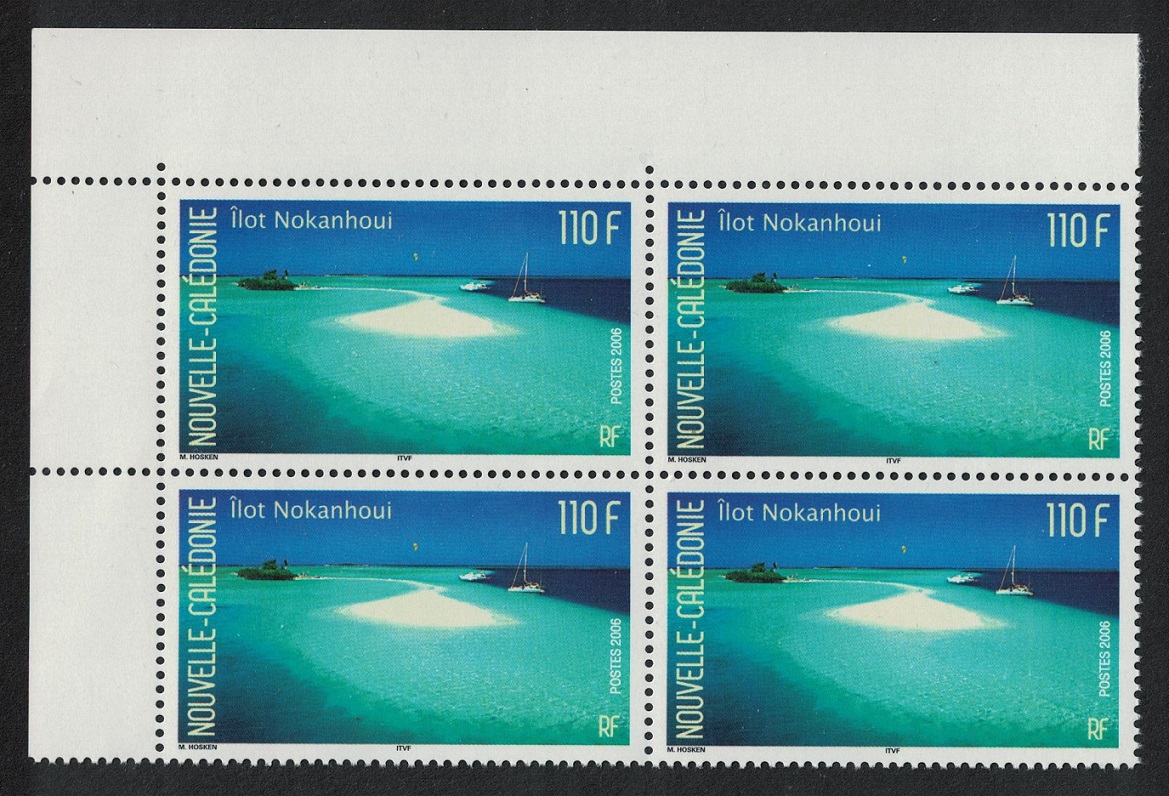 New Caledonia Nokanhoui Island Tourism 110f Corner Block of 4 2006 MNH SG#1370 MI#1383