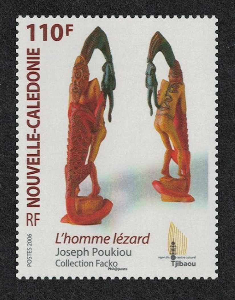 New Caledonia &#39;L&#39;homme Lezard&#39; Lizard Man Sculpture 2006 MNH SG#1393 MI#1409