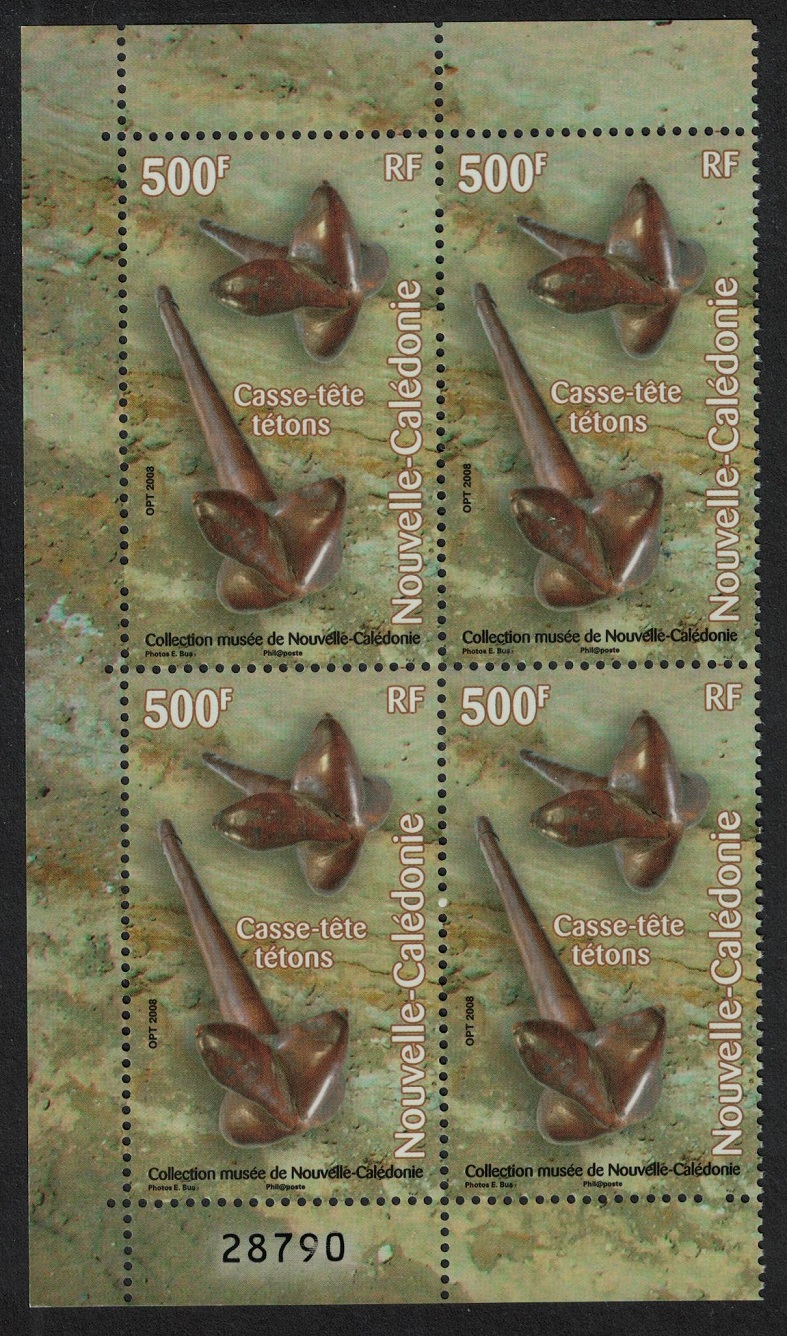 New Caledonia Museum Exhibits Block of 4 Number 2008 MNH SG#1445 MI#1461