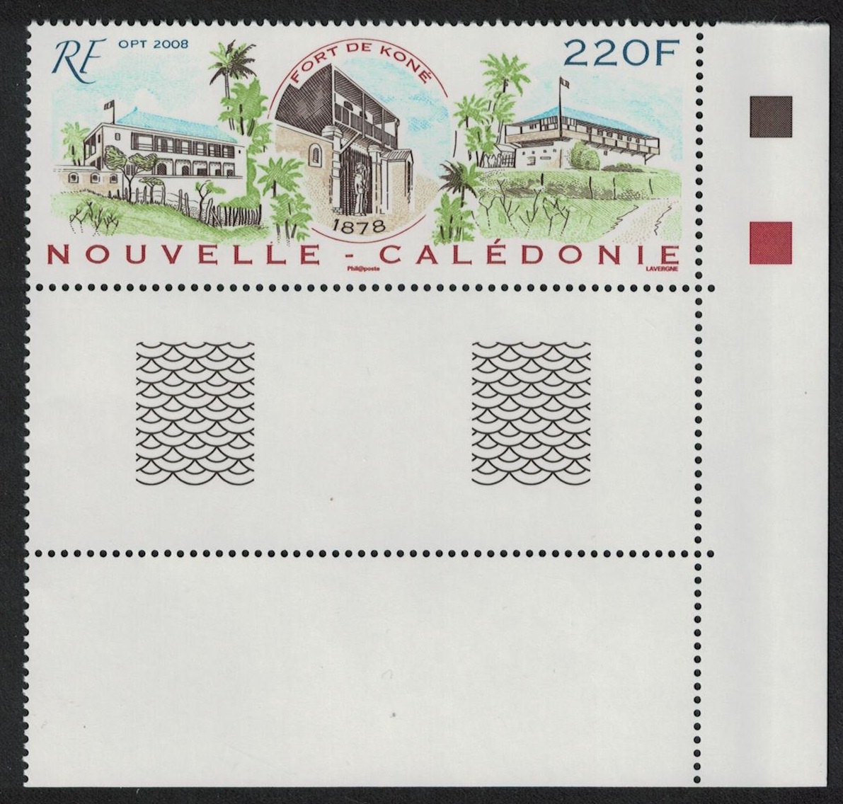 New Caledonia 130th Anniversary of Fort de Kone Corner Squares 2008 MNH SG#1453 MI#1476