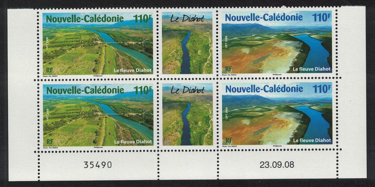 New Caledonia Fields River Bridge Delta Nature Block of 4 2008 MNH SG#1456-1457 MI#1480-1481