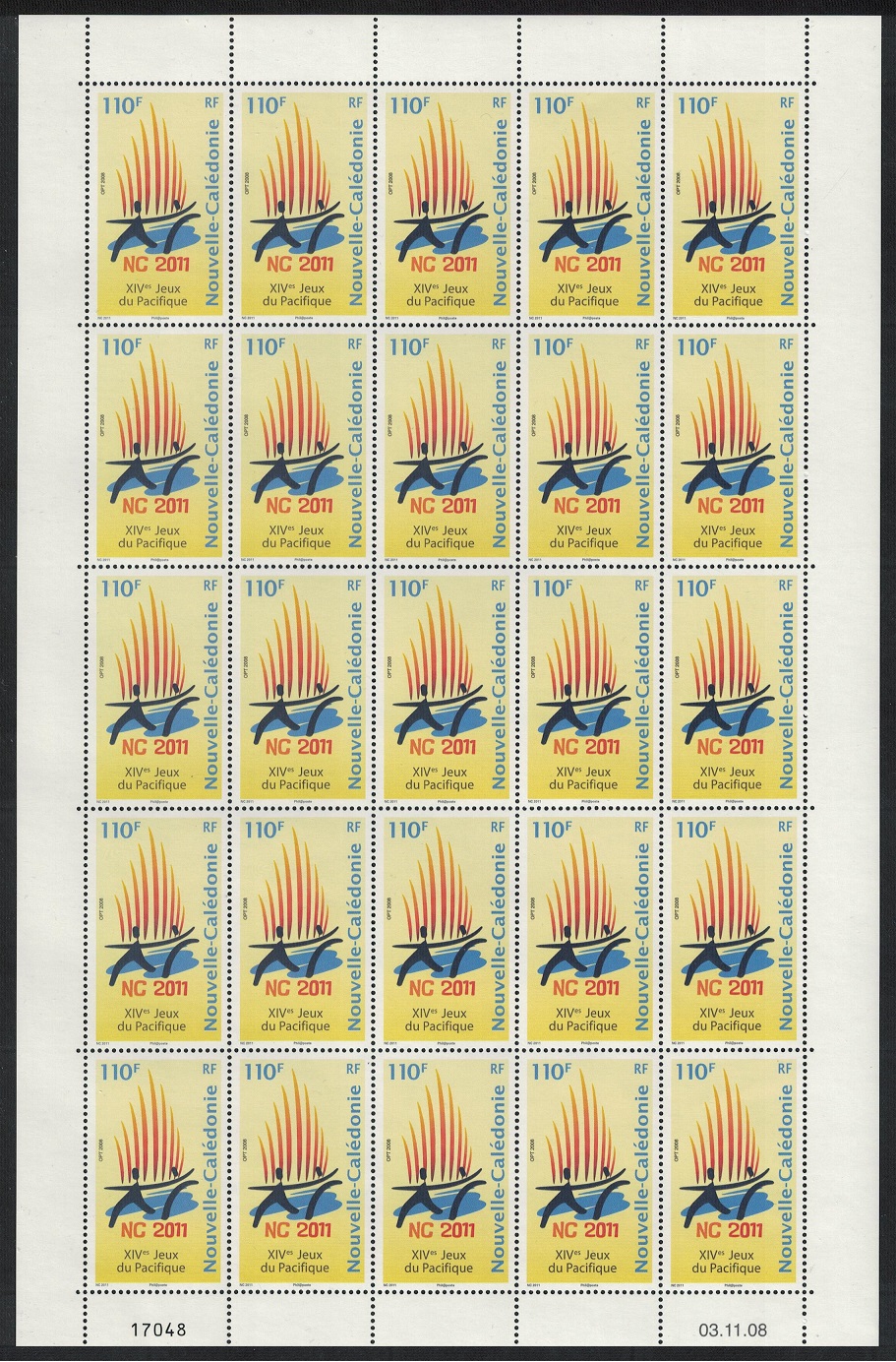 New Caledonia Pacific Games Sheet 2008 MNH SG#1460 MI#1482