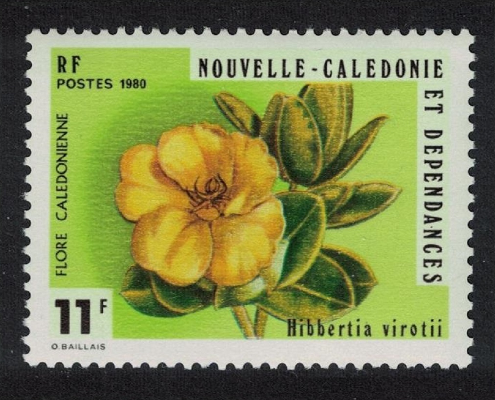 New Caledonia &#39;Hibbertia virotii&#39; Flowers 11f 1980 MNH SG#634