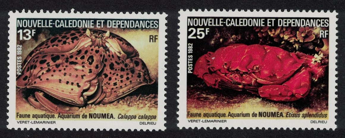 New Caledonia Crabs Noumea Aquarium Marine Animals 2v 1982 MNH SG#668-669