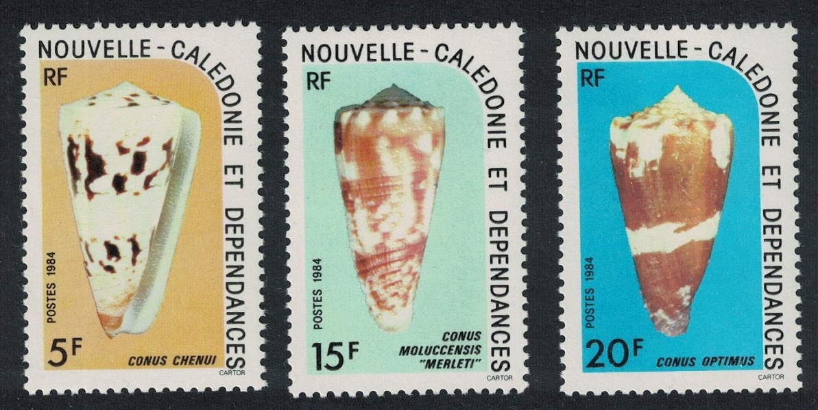 New Caledonia Sea Shells 3v 1st Series 1984 MNH SG#722-724