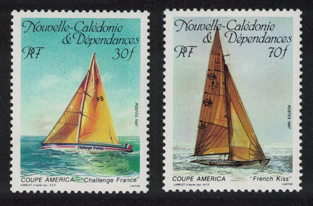 New Caledonia America&#39;s Cup Yacht Race 2v 1987 MNH SG#802-803