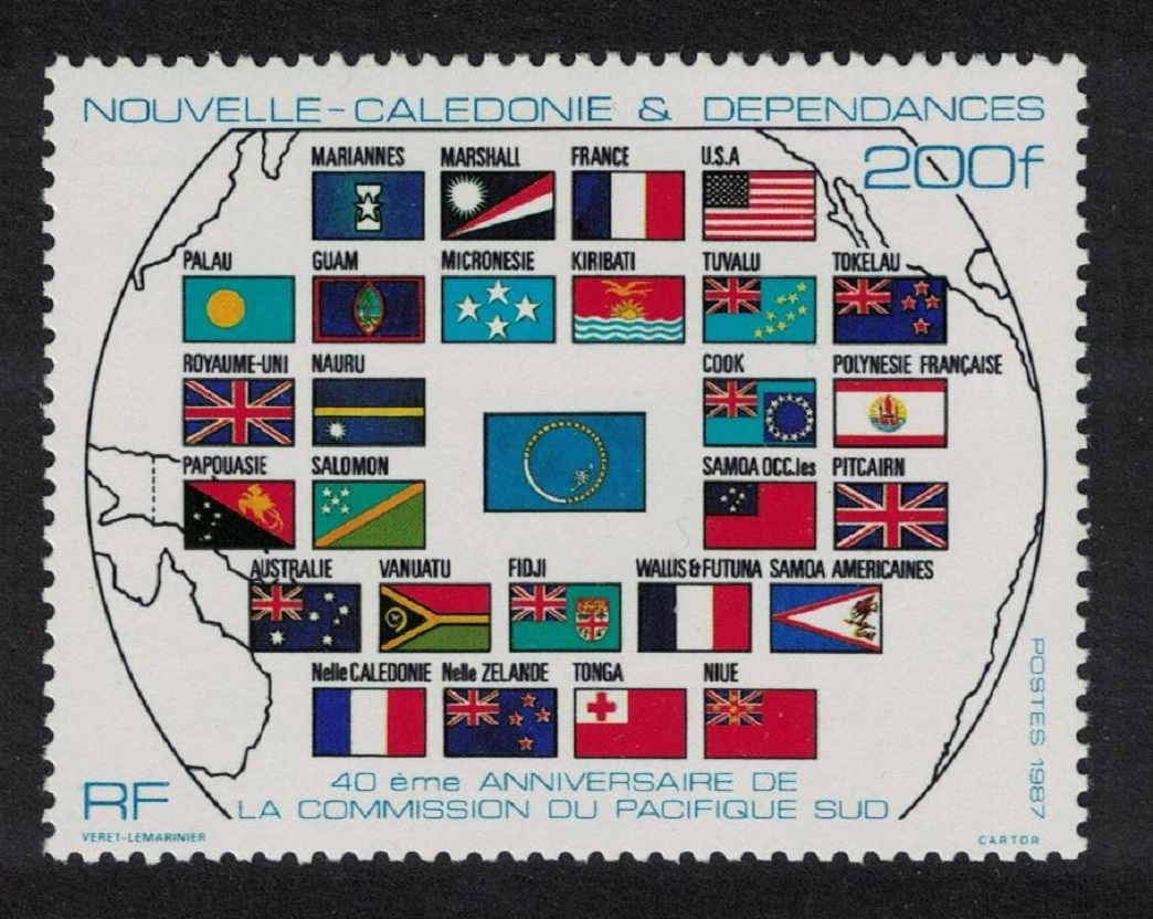 New Caledonia Flags South Pacific Commission 1987 MNH SG#816