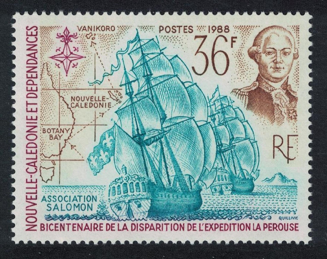 New Caledonia Disappearance of La Perouse&#39;s Expedition 1988 MNH SG#823