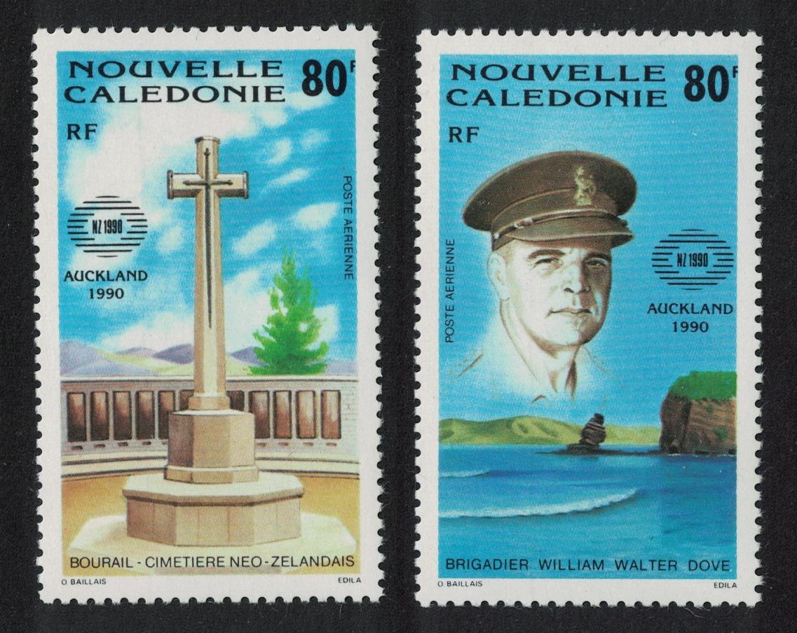 New Caledonia New Zealand 1990 Stamp Exhibition Auckland 2v 1990 MNH SG#887-888