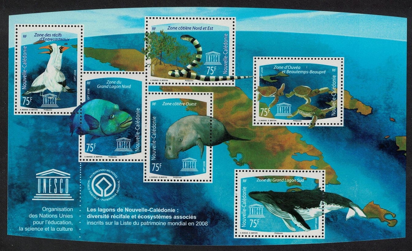 New Caledonia Boobies Birds Fish Snake Turtles Dugong Whale MS 2008 MNH SG#MS1459 MI#1483-1488