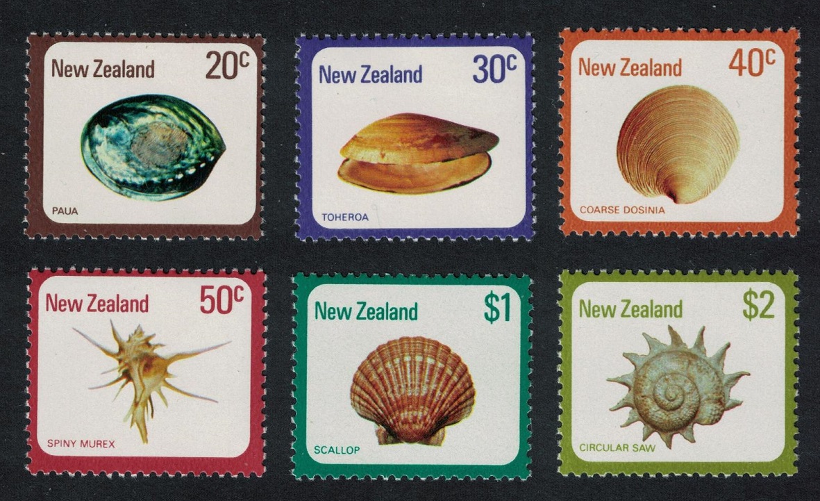 New Zealand Sea Shells 6v 1975 MNH SG#1099-1104