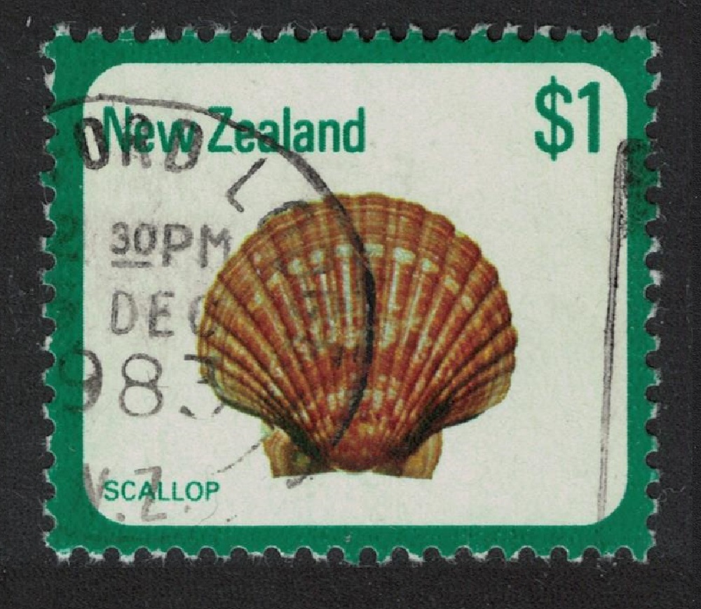 New Zealand Scallop Shell $1 1975 Canc SG#1103