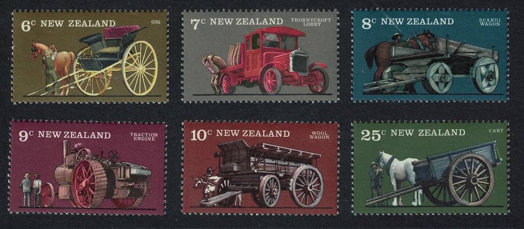 New Zealand Tractors Vintage Farm Transport 6v 1976 MNH SG#1115-1120