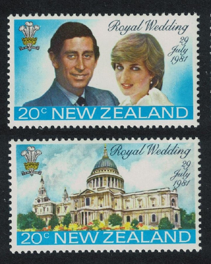 New Zealand Charles and Diana Royal Wedding 2v 1981 MNH SG#1247-1248 MI#826-827