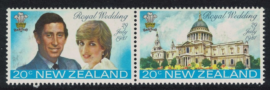 New Zealand Charles and Diana Royal Wedding 2v Pair 1981 MNH SG#1247-1248 MI#826-827