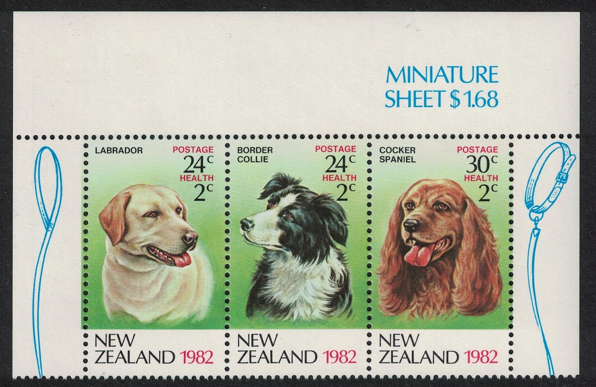 New Zealand Dogs 3v Strip 1982 MNH SG#1270-1272