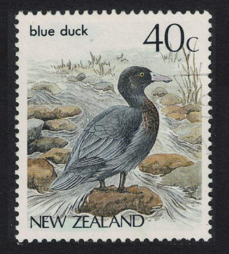 New Zealand Mountain &#39;Blue&#39; Duck Bird 1987 Canc SG#1289