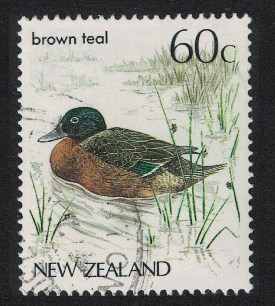 New Zealand Brown Teal Bird 1986 Canc SG#1291