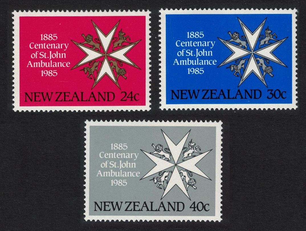 New Zealand Centenary of St John Ambulance in 3v 1985 MNH SG#1357-1359